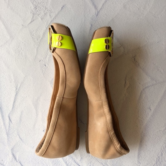 DMSX Donald J Pliner Tan Vachetta Ballet Flats 8M - Picture 3 of 7